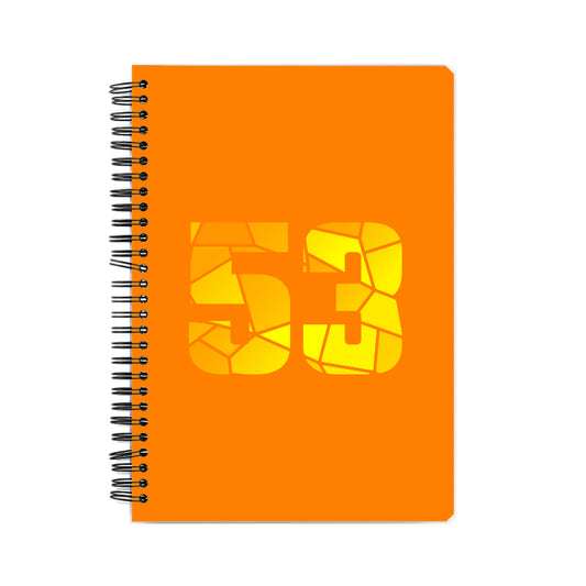 53 Number Notebook (Orange, A5 Size, 100 Pages, Ruled, 6 Pack)