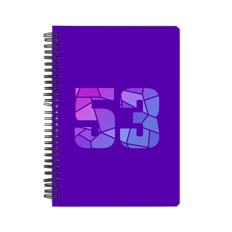 53 Number Notebook (Purple, A5 Size, 100 Pages, Ruled, 6 Pack)