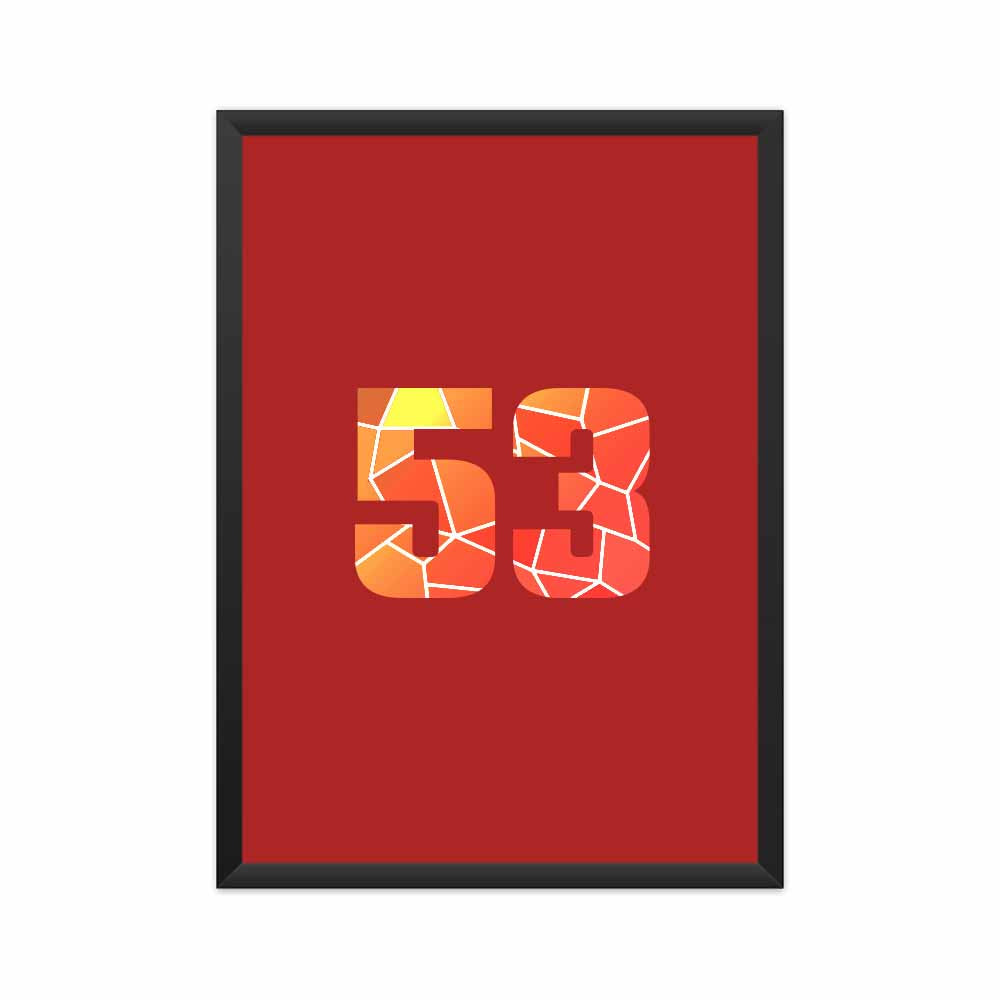 53 Number Framed Poster