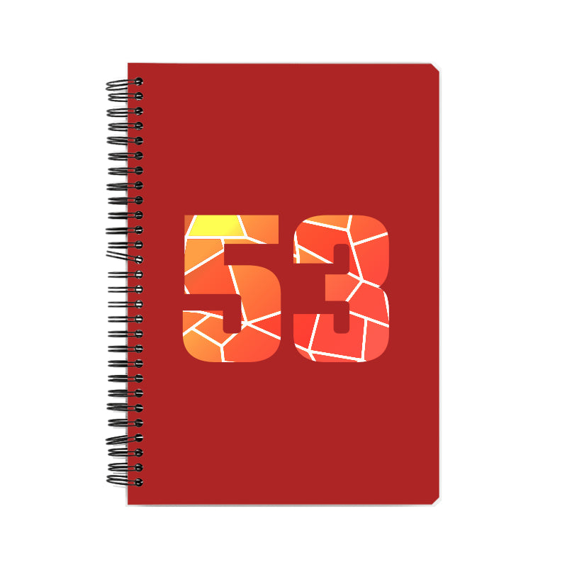 53 Number Notebook (Red, A5 Size, 100 Pages, Ruled, 6 Pack)