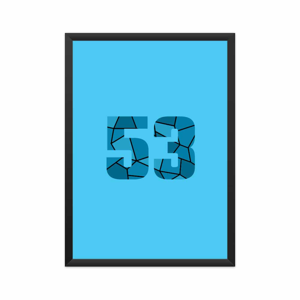 53 Number Framed Poster