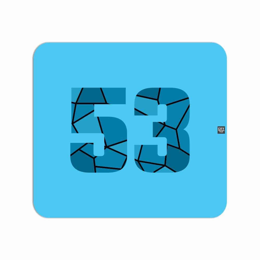 53 Number Mousepad (Sky Blue)