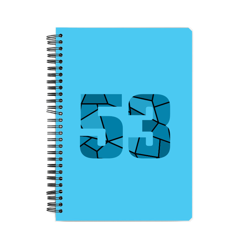 53 Number Notebook (Sky Blue, A5 Size, 100 Pages, Ruled, 6 Pack)