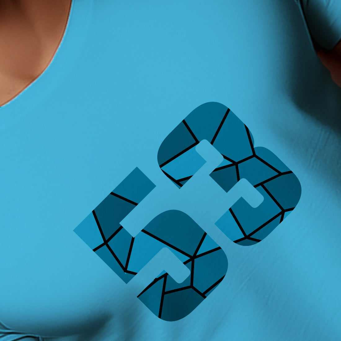 53 Number Men Unisex T-Shirt | Custom Number Graphic Tee (Sky Blue)