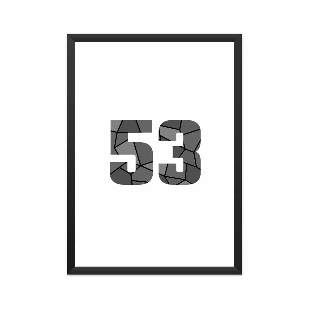 53 Number Framed Poster