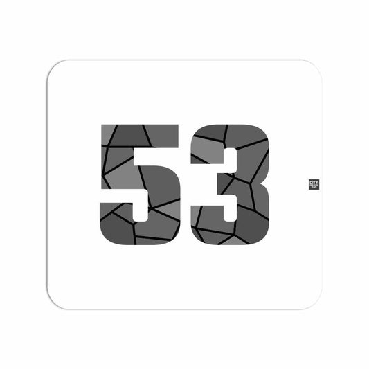 53 Number Mousepad (White)