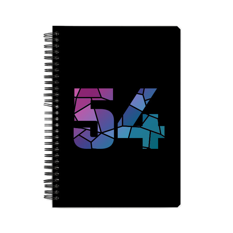 54 Number Notebook (Black, A5 Size, 100 Pages, Ruled, 6 Pack)