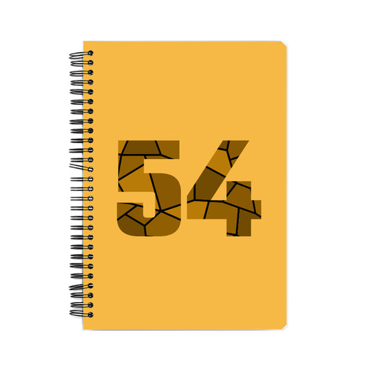 54 Number Notebook (Golden Yellow, A5 Size, 100 Pages, Ruled, 6 Pack)