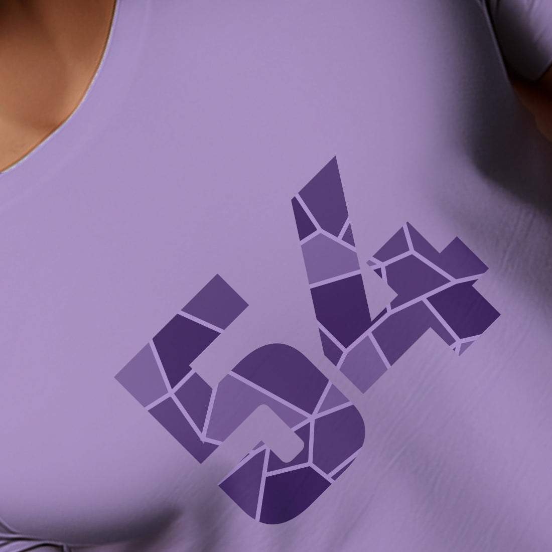 54 Number Men Unisex T-Shirt | Custom Number Graphic Tee (Iris Lavender)