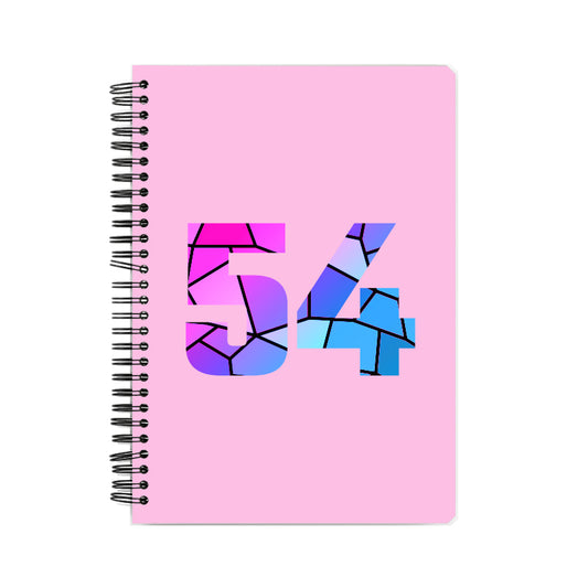 54 Number Notebook (Light Pink, A5 Size, 100 Pages, Ruled, 6 Pack)