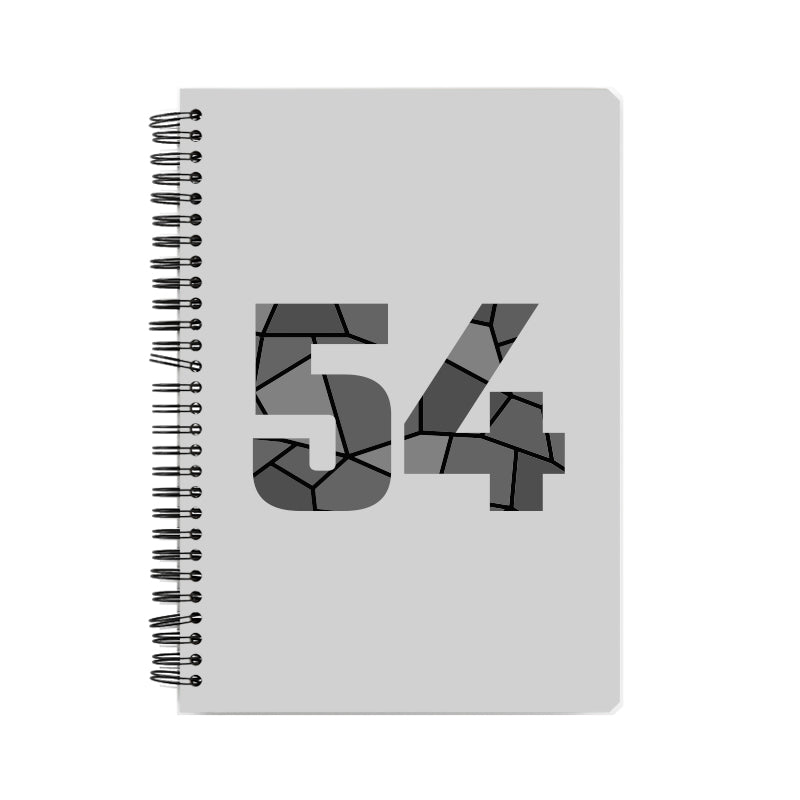 54 Number Notebook (Melange Grey, A5 Size, 100 Pages, Ruled, 6 Pack)