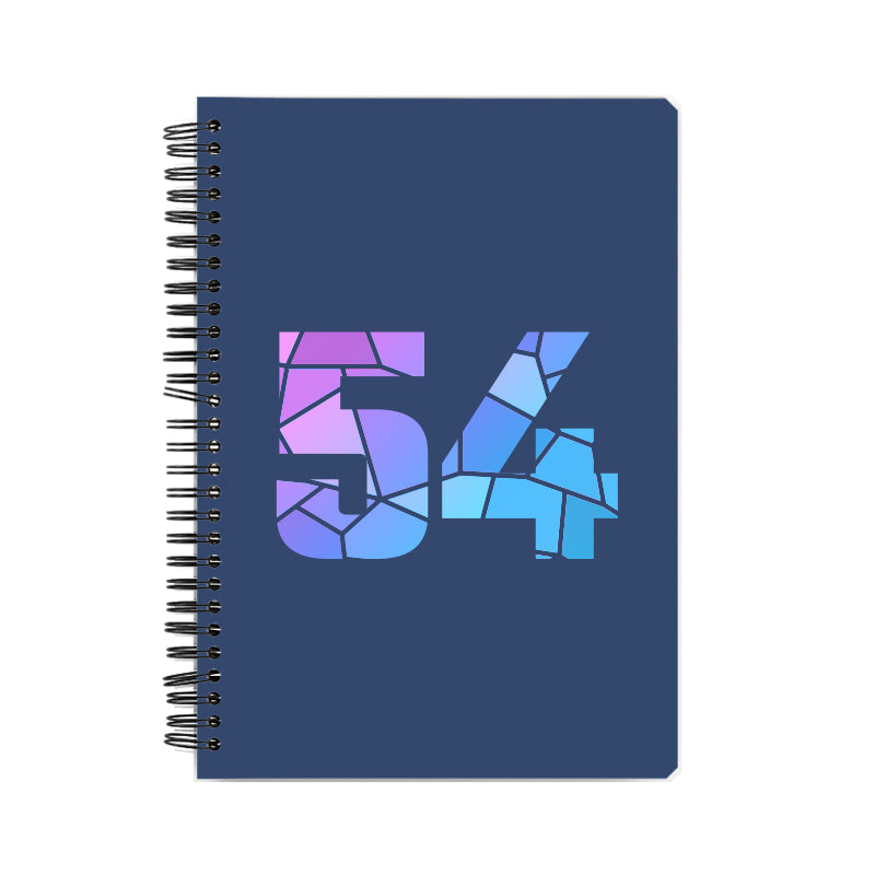 54 Number Notebook (Navy Blue, A5 Size, 100 Pages, Ruled, 6 Pack)