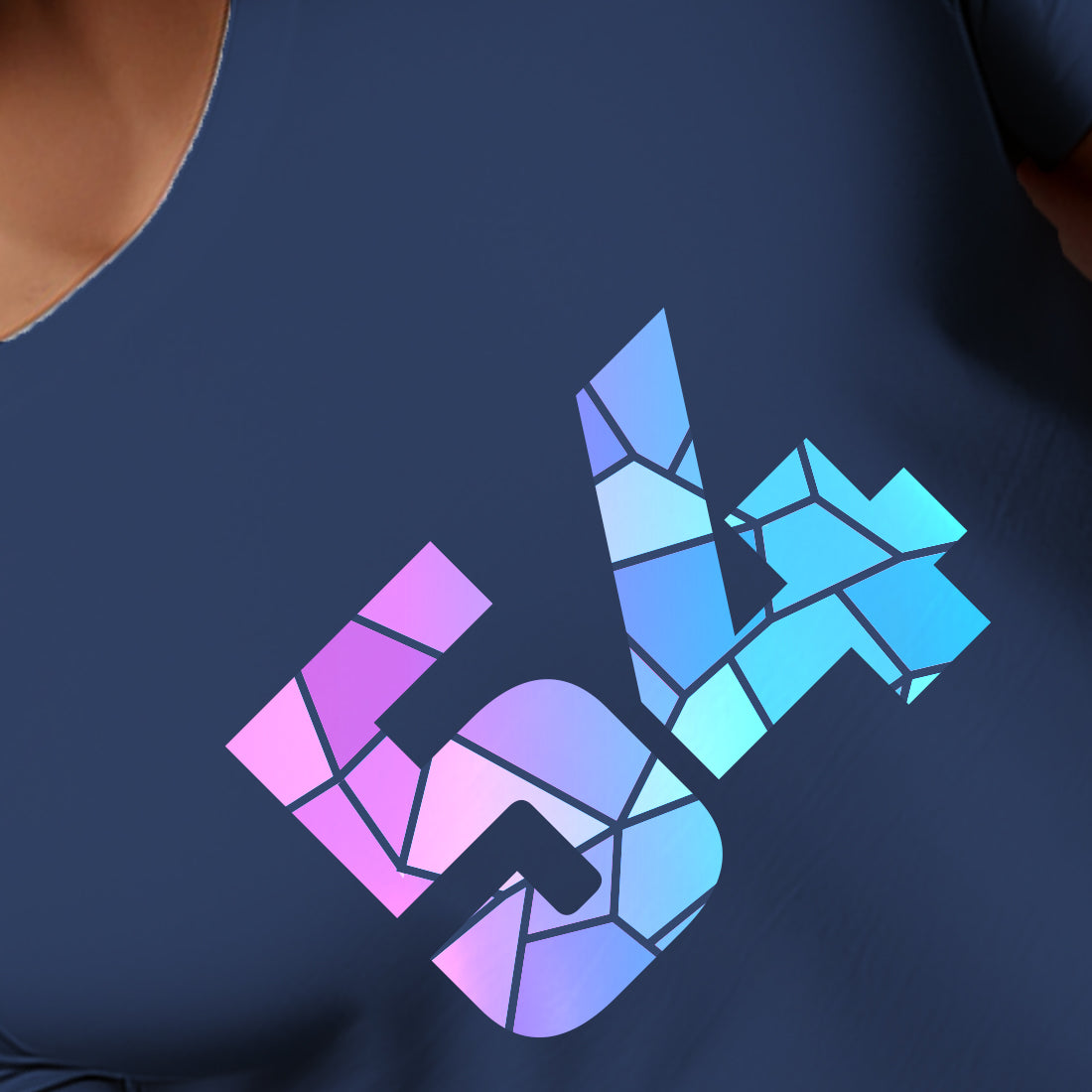 54 Number Men Unisex T-Shirt | Custom Number Graphic Tee (Navy Blue)