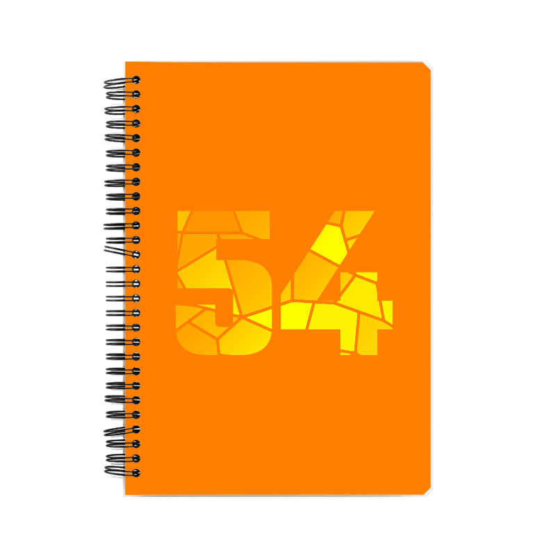 54 Number Notebook (Orange, A5 Size, 100 Pages, Ruled, 6 Pack)