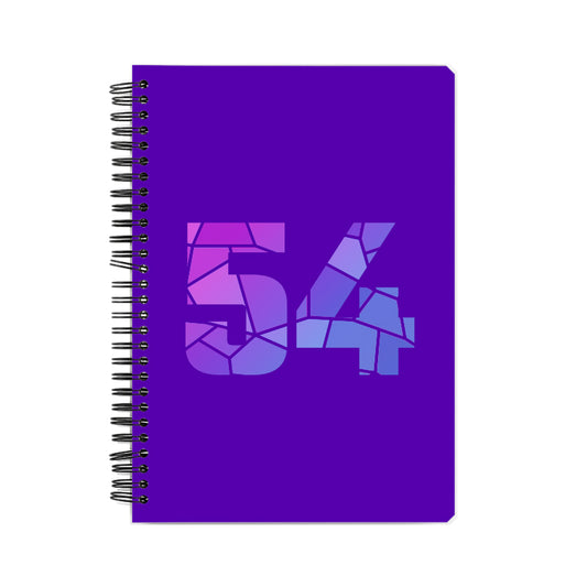 54 Number Notebook (Purple, A5 Size, 100 Pages, Ruled, 6 Pack)