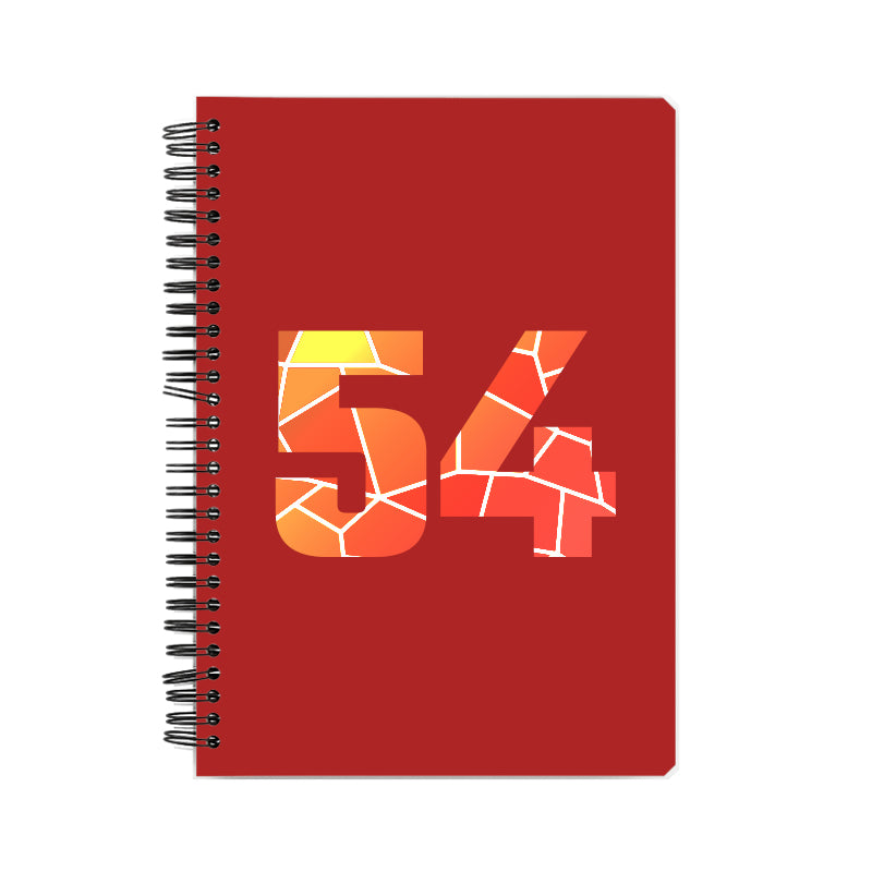 54 Number Notebook (Red, A5 Size, 100 Pages, Ruled, 6 Pack)