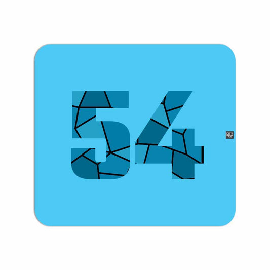 54 Number Mousepad (Sky Blue)