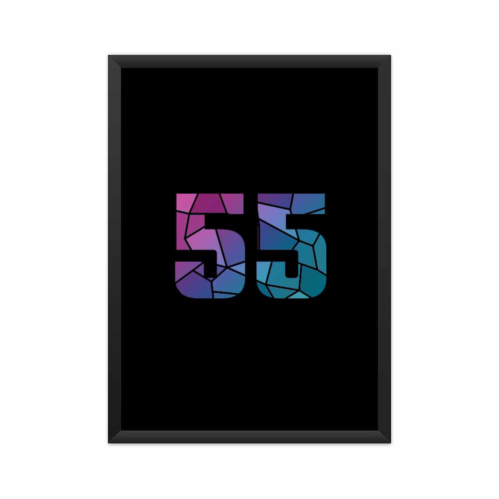 55 Number Framed Poster