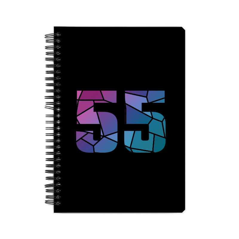 55 Number Notebook (Black, A5 Size, 100 Pages, Ruled, 6 Pack)