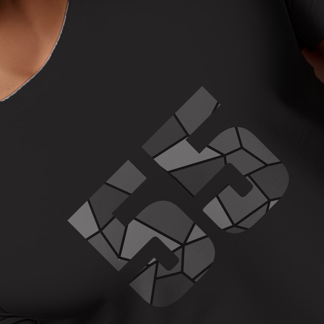 55 Number Men Unisex T-Shirt | Custom Number Graphic Tee (Black)