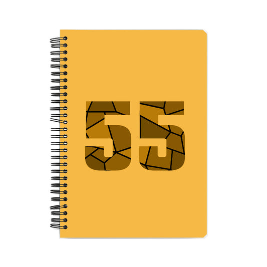 55 Number Notebook (Golden Yellow, A5 Size, 100 Pages, Ruled, 6 Pack)