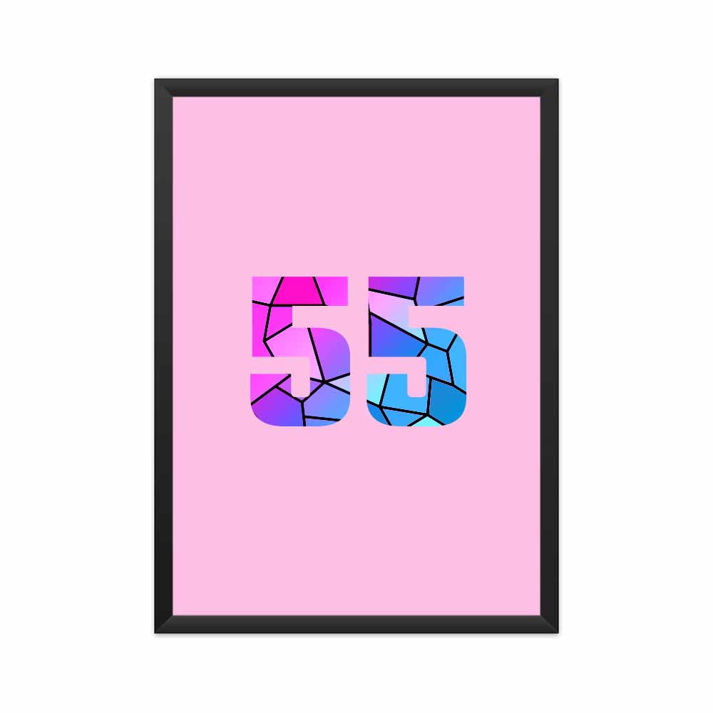 55 Number Framed Poster