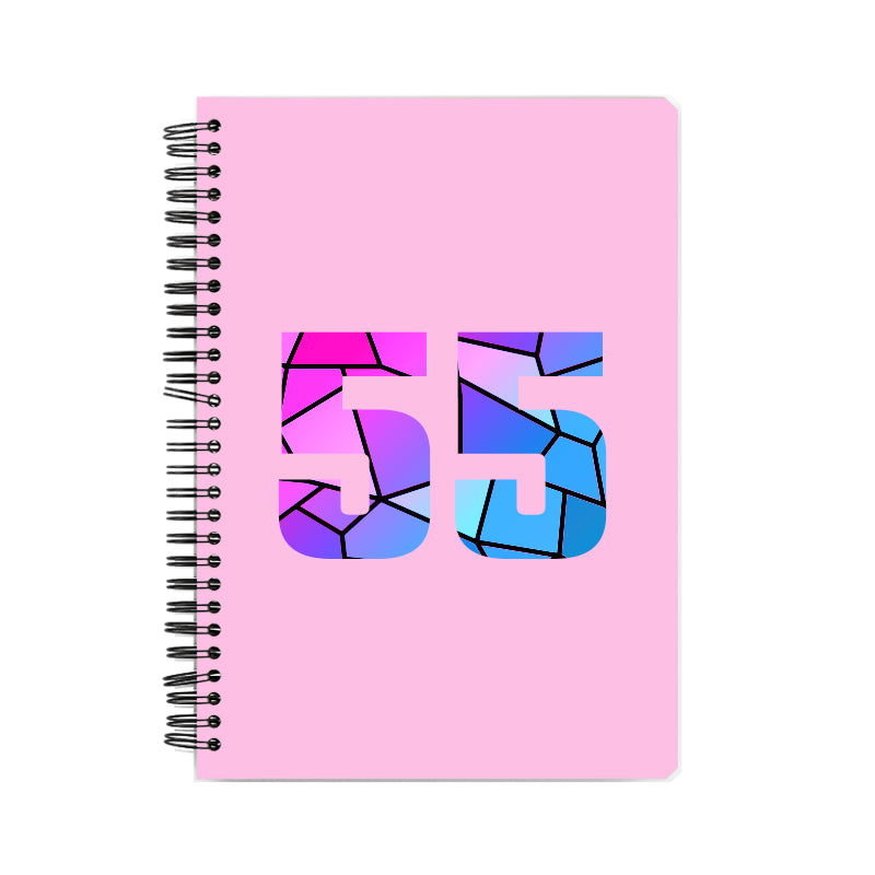 55 Number Notebook (Light Pink, A5 Size, 100 Pages, Ruled, 6 Pack)