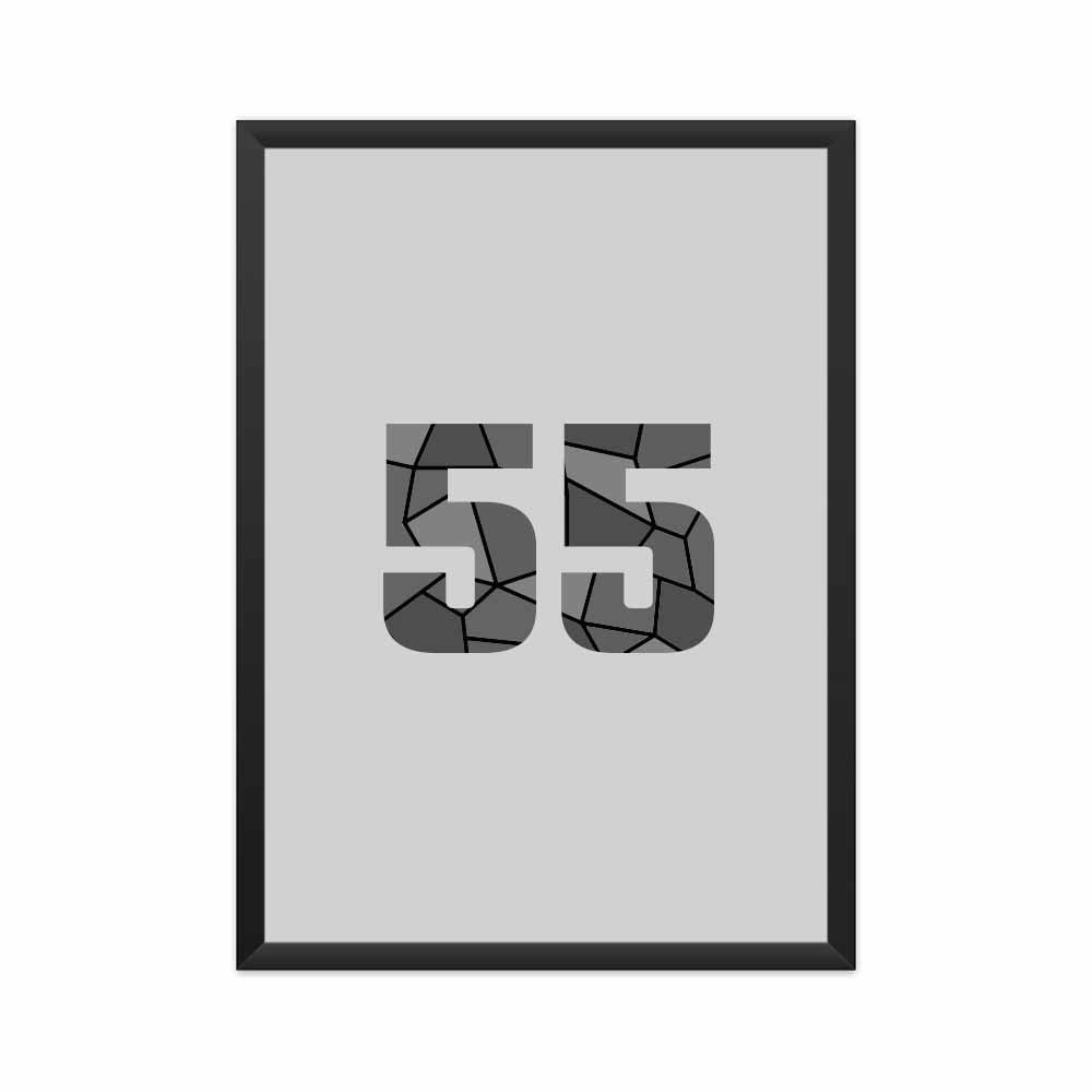 55 Number Framed Poster