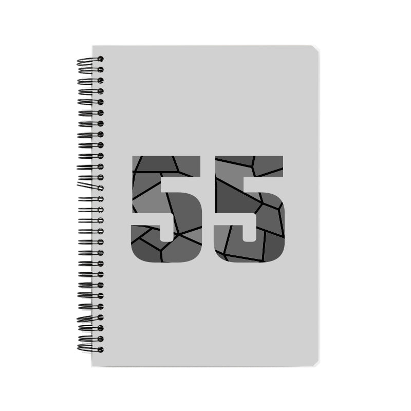 55 Number Notebook (Melange Grey, A5 Size, 100 Pages, Ruled, 6 Pack)