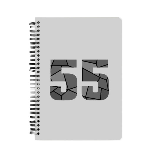 55 Number Notebook (Melange Grey, A5 Size, 100 Pages, Ruled, 6 Pack)