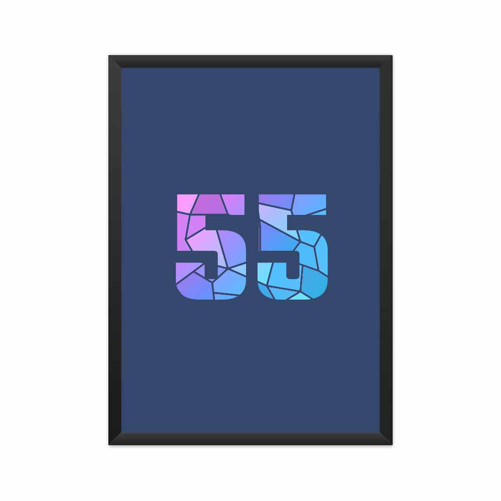 55 Number Framed Poster