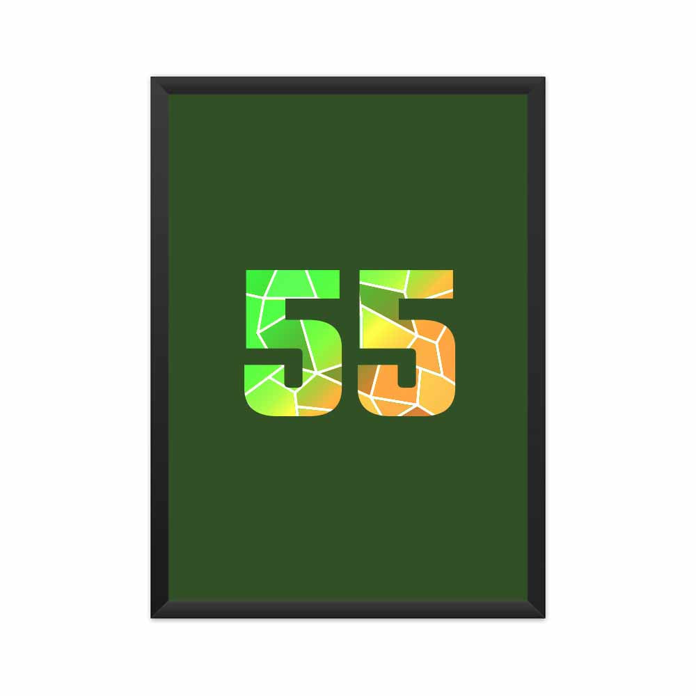 55 Number Framed Poster