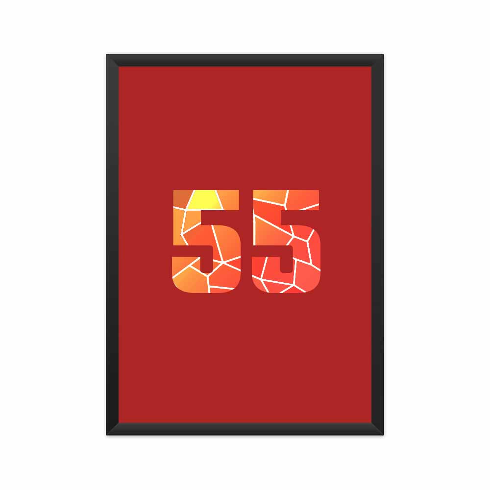 55 Number Framed Poster