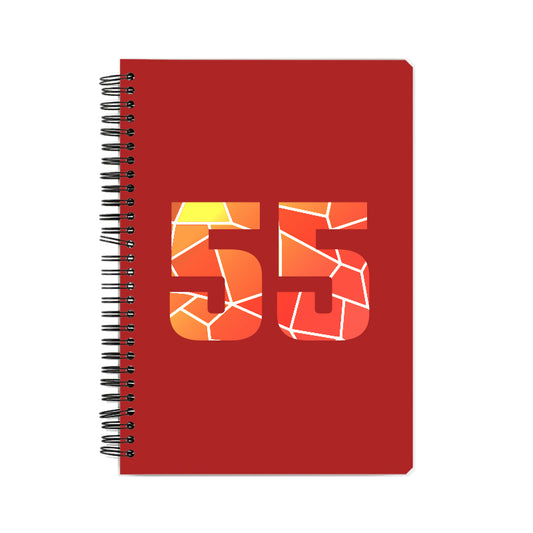 55 Number Notebook (Red, A5 Size, 100 Pages, Ruled, 6 Pack)