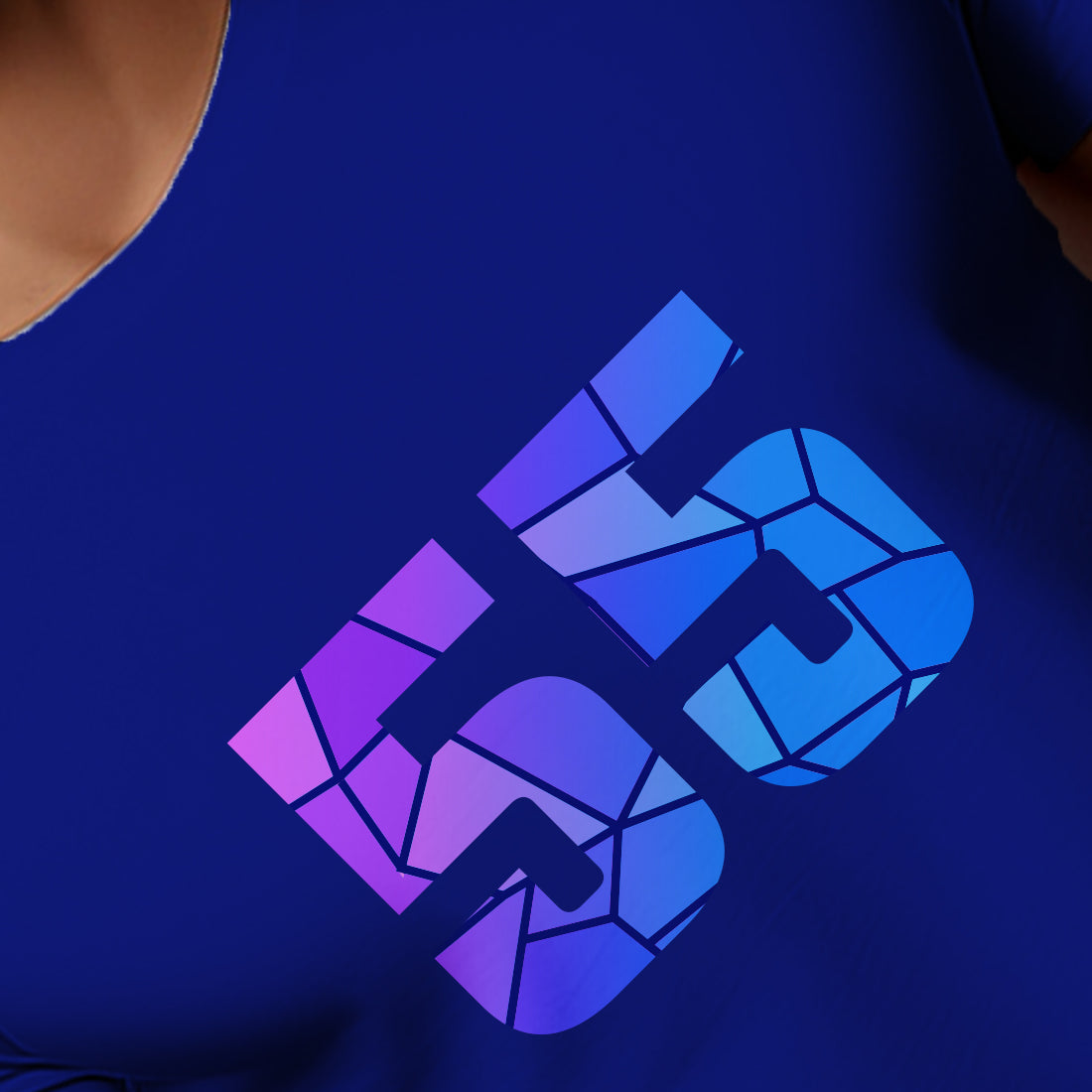 55 Number Men Unisex T-Shirt | Custom Number Graphic Tee (Royal Blue)