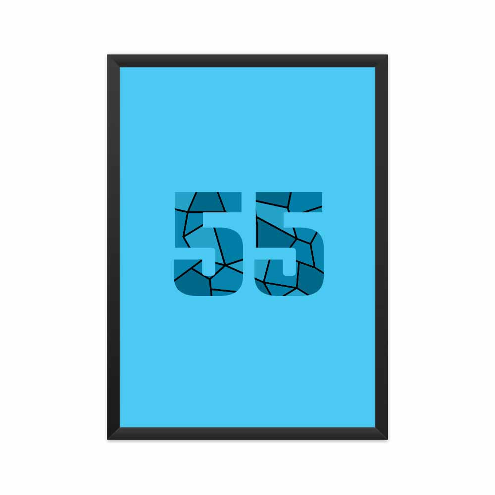 55 Number Framed Poster