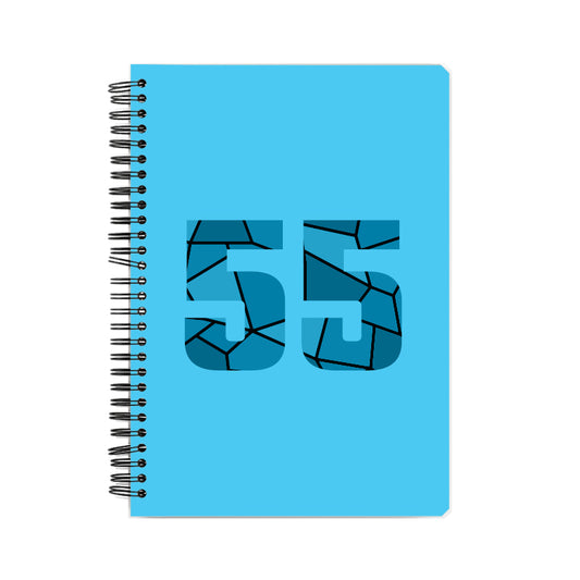 55 Number Notebook (Sky Blue, A5 Size, 100 Pages, Ruled, 6 Pack)