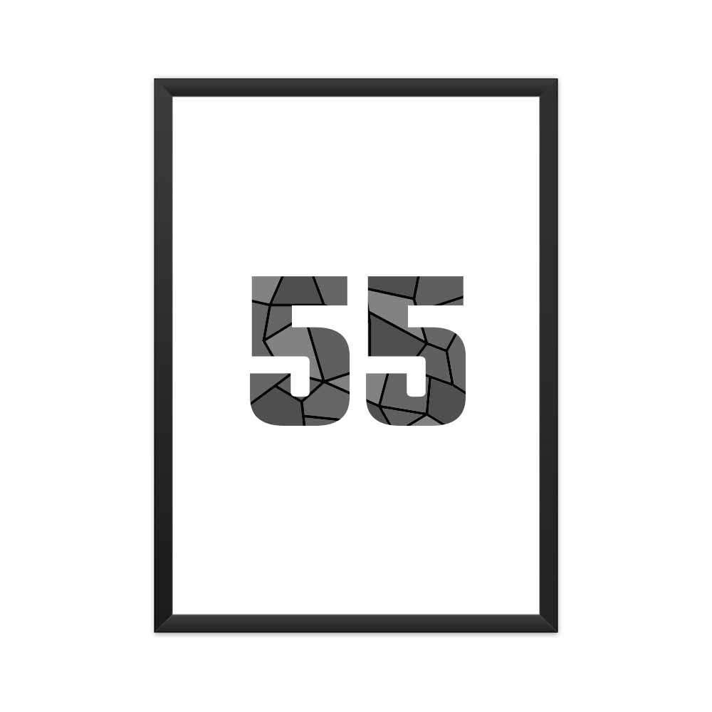 55 Number Framed Poster