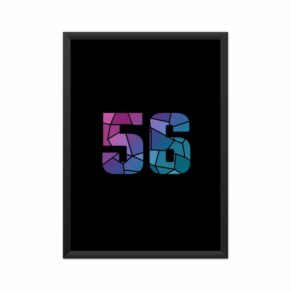 56 Number Framed Poster