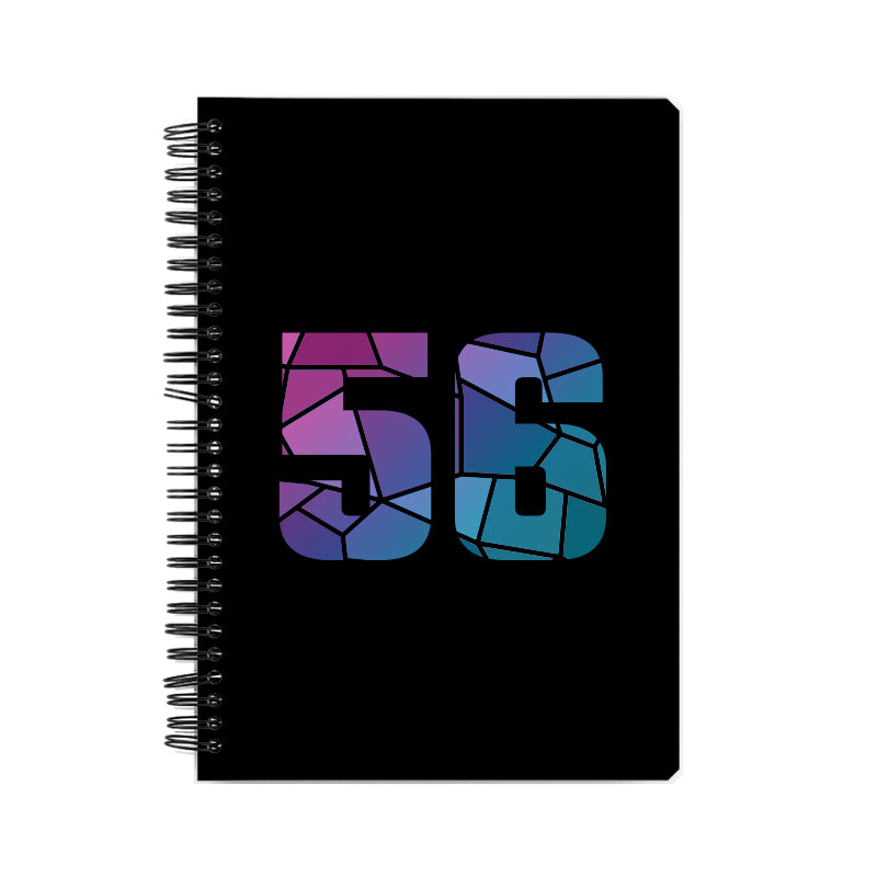 56 Number Notebook (Black, A5 Size, 100 Pages, Ruled, 6 Pack)