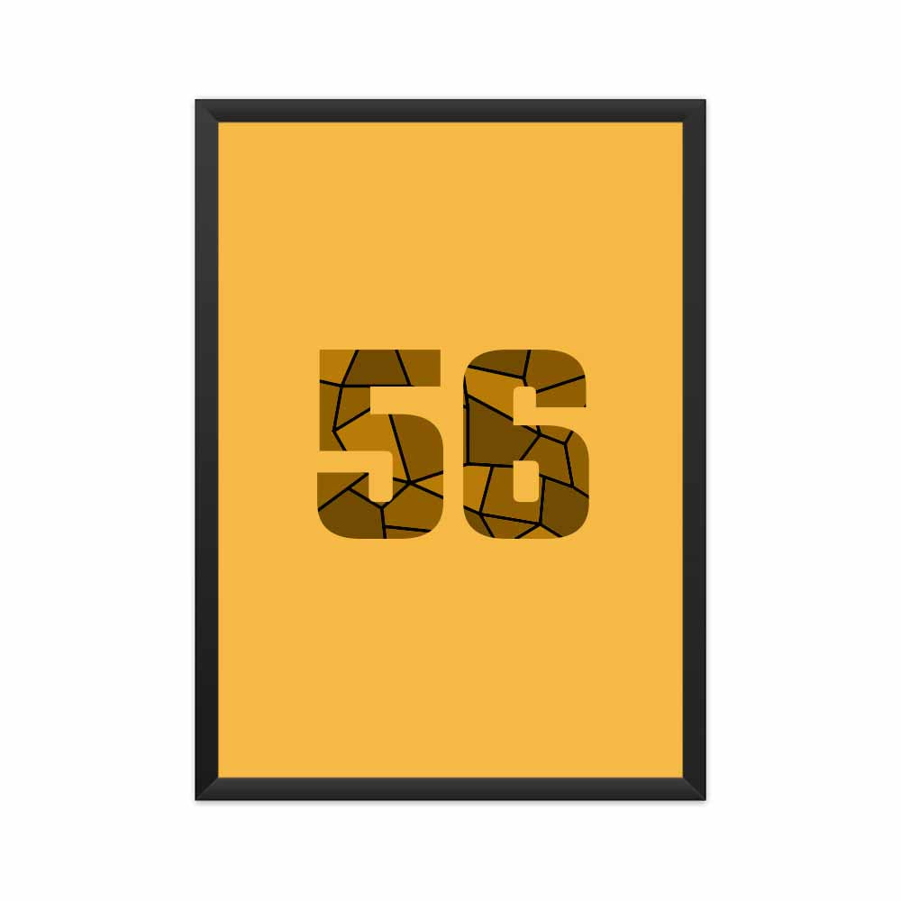 56 Number Framed Poster