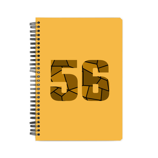 56 Number Notebook (Golden Yellow, A5 Size, 100 Pages, Ruled, 6 Pack)