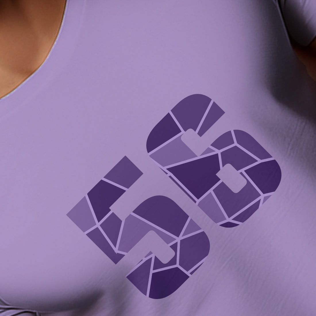56 Number Men Unisex T-Shirt | Custom Number Graphic Tee (Iris Lavender)