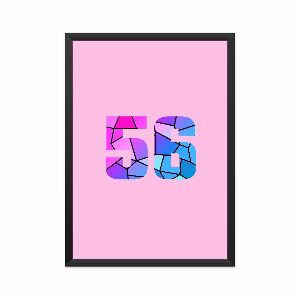 56 Number Framed Poster