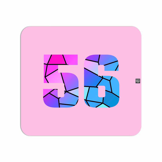 56 Number Mousepad (Light Pink)