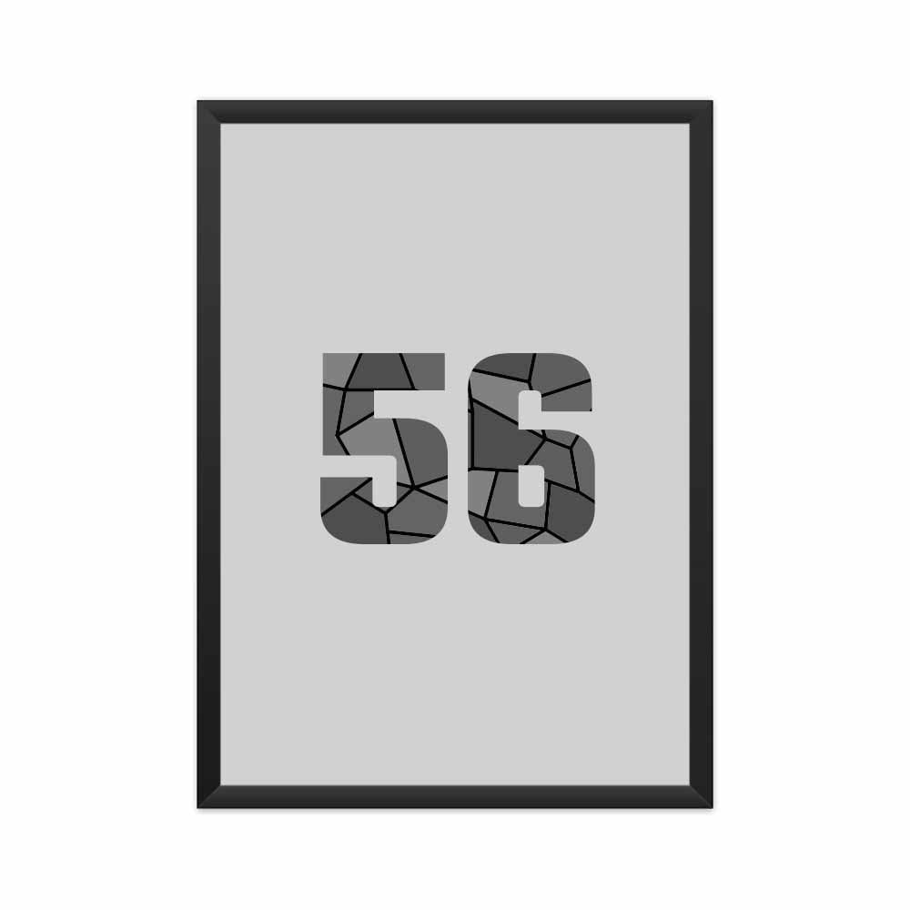 56 Number Framed Poster