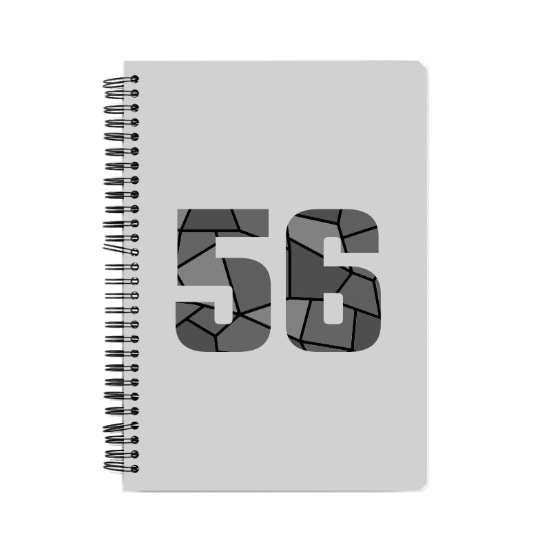 56 Number Notebook (Melange Grey, A5 Size, 100 Pages, Ruled, 6 Pack)