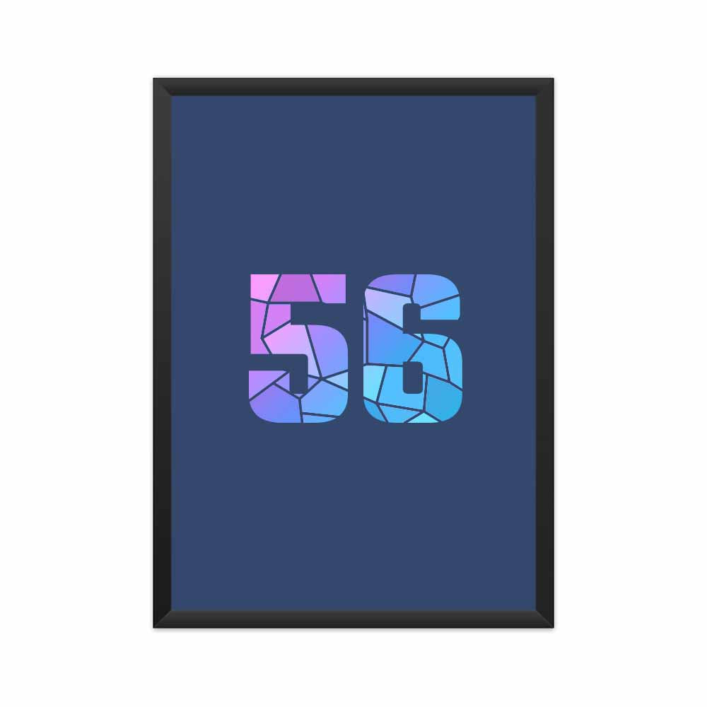 56 Number Framed Poster