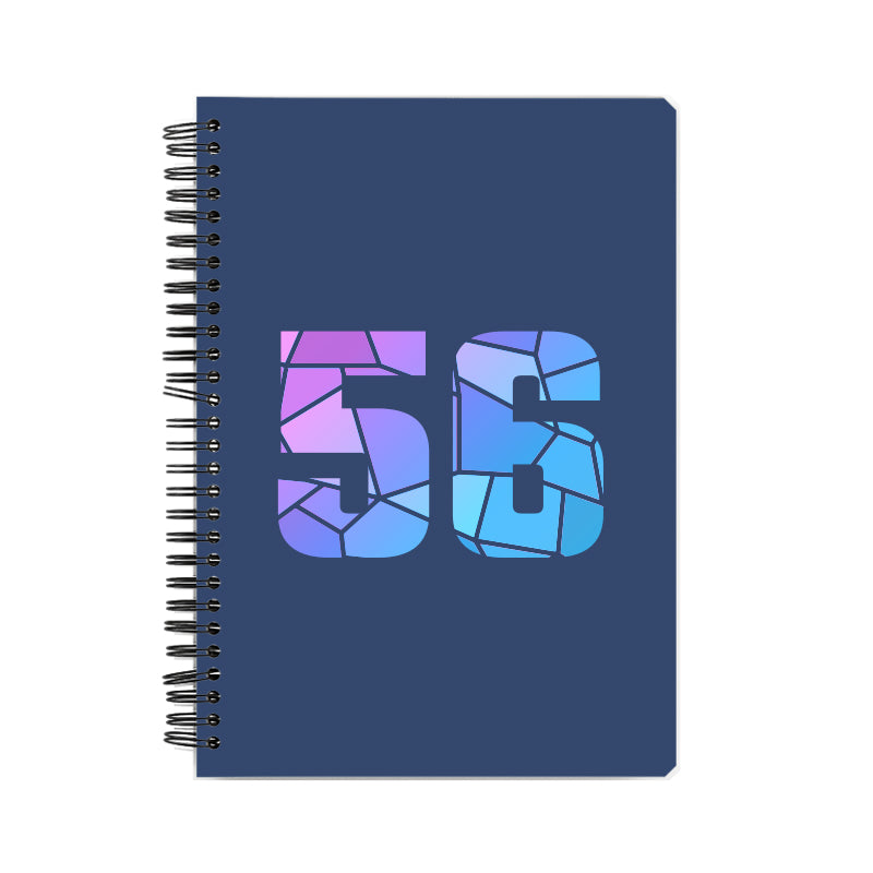 56 Number Notebook (Navy Blue, A5 Size, 100 Pages, Ruled, 6 Pack)