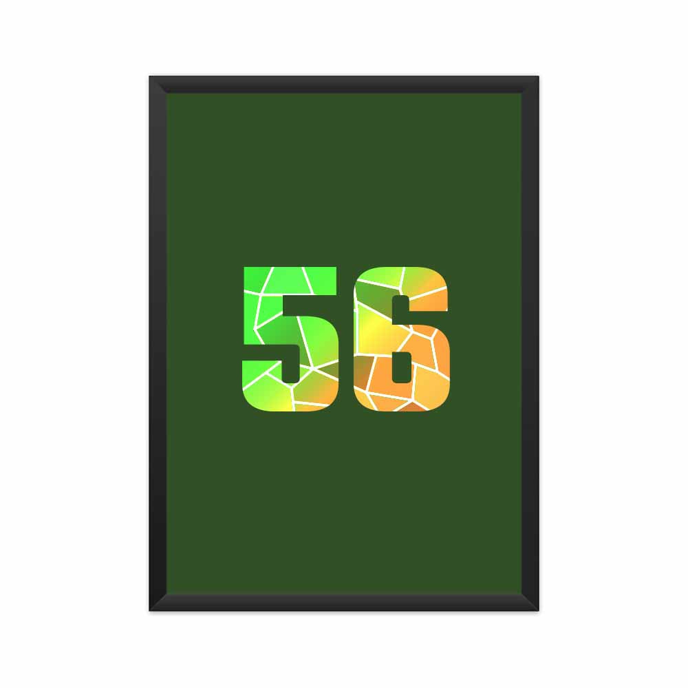 56 Number Framed Poster